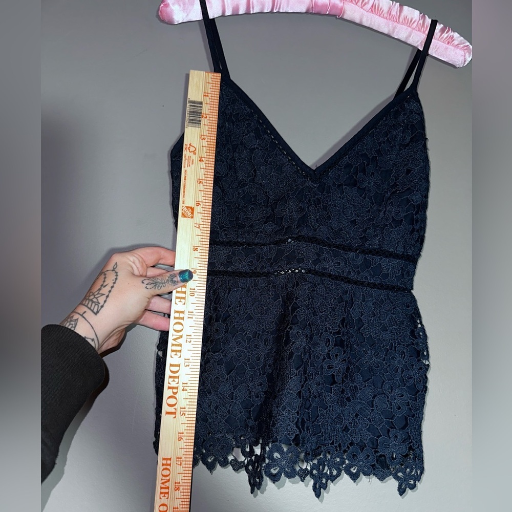 Abercrombie Lace Cami Bundle White & Navy XS NWT Coquette Y2K Fairycore - Picture 14 of 16
